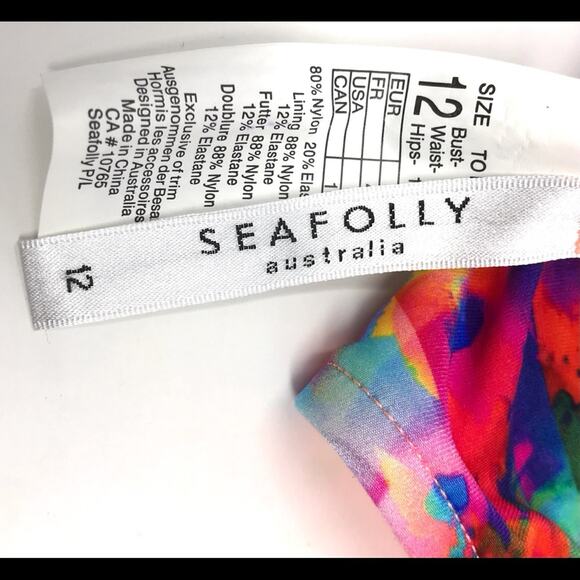 Sea Folly Australia Size US 8  Sonic Boom Bustier Swim Bra-NEW WITH TAGS - Picture 13 of 13